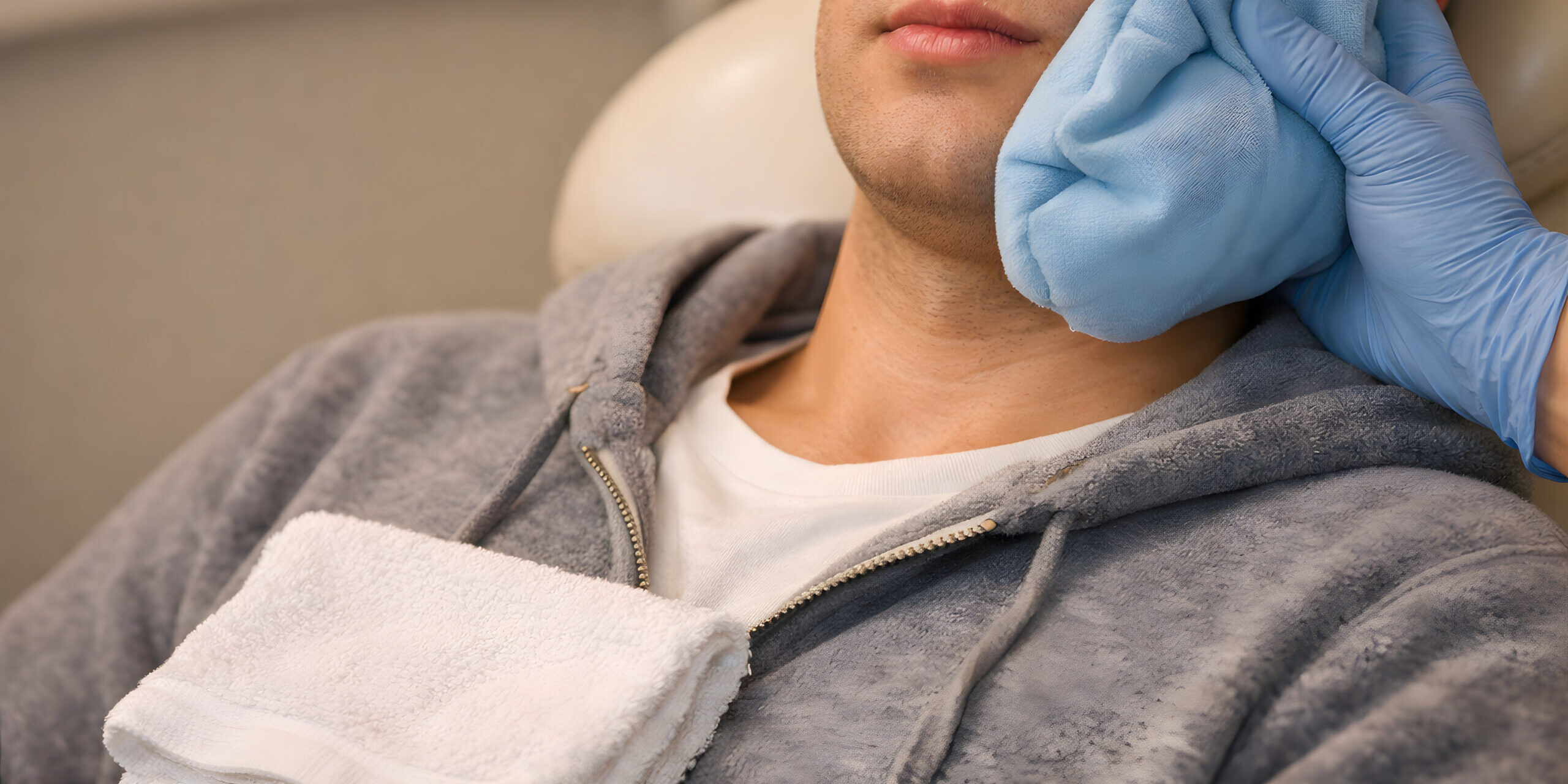 Patient Resting After Oral Surgery, Post-Dental Care, Wisdom Teeth Removal Patient Resting After Oral Surgery, Post-Dental Care, Wisdom Teeth Removal